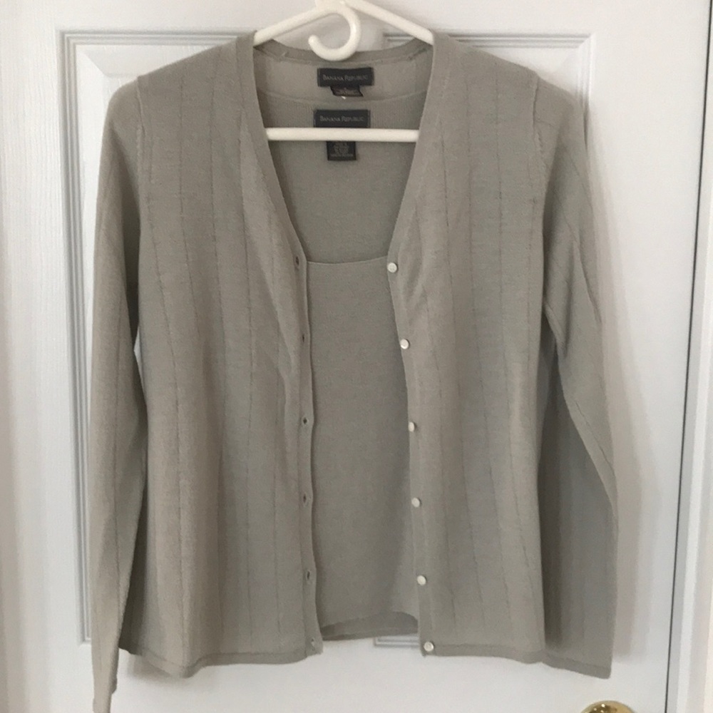 Banana Republic Top and Cardigan